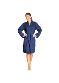 Vossen Unisex-Bademantel »Rom«, (1 St.), für Damen & Herren, Waffelpiqué-Struktur, in leichter Qualität schwarz winternight Unisexblendenmantel mit...