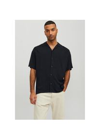 Jack & Jones JACK & JONES Kurzarmhemd »JJEJEFF RESORT SHIRT SS SN« schwarz L N-Gr Black Leichtes und luftiges Hemd für das Sommer-Outfit