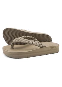 flip*flop FLIP FLOP Zehentrenner, mit geflochtenem Band grau 39 taupe Im modischen Design