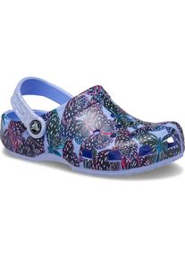 Crocs Clog, mit Schmetterlingen bedruckt blau 37 blau-Schmetterling Modischer Clog als Hausschuh tragbar