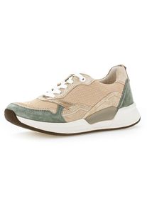 Gabor Rollingsoft Keilsneaker, mit Kontrastbesatz grün 35 jade-kombiniert Sportiver Keilsneaker mit Ziernähten