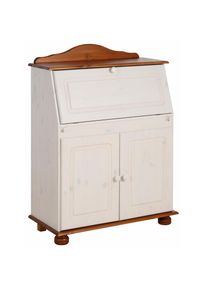 Sekretär »Mette«, Breite 82 cm , gelb , Home Affaire , fsc , weiss/ honigfarben
