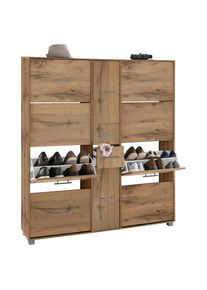 Schuhschrank »Pisa«, mit Doppelschuhtrommeln , braun , Schildmeyer , made_in_germany , eiche Landhaus