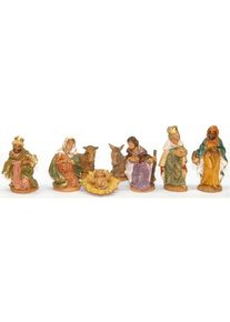 my home Krippenfigur »Weihnachtsdeko«, (Set, 8 St.), holzartige Optik, handbemalt bunt