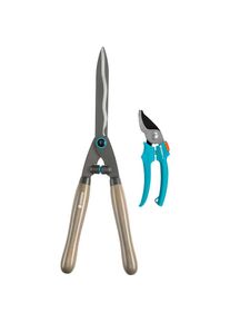 Gardena Heckenschere »NatureCut, 12300-30«, (Set), inkl. Gartenschere braun Set inklusive Gardena Gartenschere