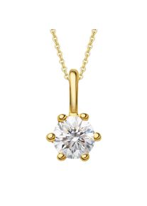 ONE ELEMENT Kettenanhänger »0, 1 ct Diamant Brillant Anhänger aus 750 Gelbgold« goldfarben gold Mit Liebe gefertigt aus 750 Gelbgold