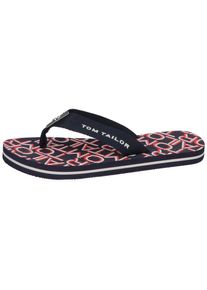 Tom Tailor Zehentrenner, mit logobedruckter Decksohle blau 42 navy Zehentrenner mit seitlichem Logoschriftzug