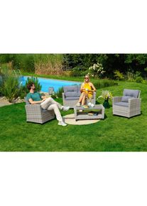 Konifera Gartenlounge-Set »Almeria«, (11 tlg.) beige beige-grau