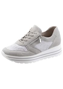 Waldläufer WALDLÄUFER Plateausneaker »H-LANA-Soft«, mit zusätzlichem Reißverschluss, Weite H grau 5,5 (38,5) grau kombiniert Komfortabler Schnürschuh mit...