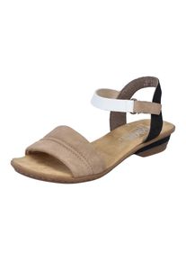 Rieker Sandalette, mit Klett am Riemchen beige 38 beige-kombiniert Sandalette in eleganter Optik