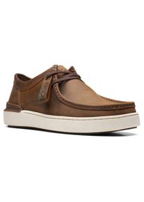 Clarks Schnürschuh »Courtlite Wally«, mit Lederinnenausstattung braun 45 Klassischer Schnürschuh mit markanter Mokassin Naht