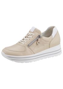 Waldläufer WALDLÄUFER Plateausneaker »H-LANA«, mit Reißverschluss, Komfortweite H (=sehr weit) beige 7 (40,5) natur Sportiver Sneaker mit softem Schaftrand