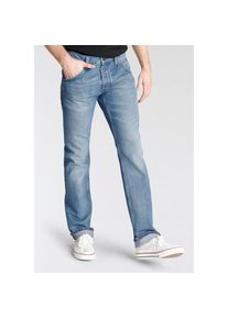 Mustang Straight-Jeans »STYLE MICHIGAN STRAIGHT«, in 5-Pocket-Form blau 34 Länge 36 medium blue washed Jeans mit Kontrastnähten von Mustang