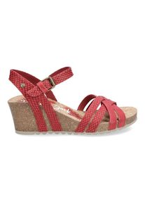 Panama Jack Sandalette »Vera Snake«, in Reptilienoptik rot 37 Mit verstellbarer Schnalle