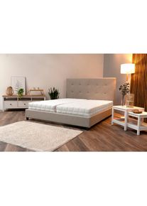 FAIR LIFE BIO Komfortschaummatratze »Naturell Strong«, 21 cm cm hoch, (1 St.), zweischichtige Matratze, elastische Latex-Auflage und Bio-Baumwolle...
