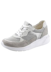 Waldläufer WALDLÄUFER Schnürschuh »H-DILARA«, im Materialmix, H-Weite grau 4,5 (37,5) grau-weiß Modischer Sneaker in Komfortweite H = sehr weit