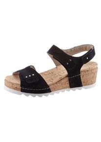 Waldläufer WALDLÄUFER Sandalette »H-Marla«, mit herausnehmbarer Innensohle, H-Weite blau 6,5 dunkelblau Mit Klettriemchen