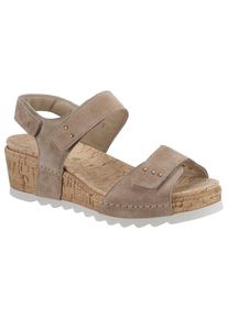 Waldläufer WALDLÄUFER Sandalette »H-Marla«, mit herausnehmbarer Innensohle, H-Weite grau 6 (39) taupe Mit Klettriemchen