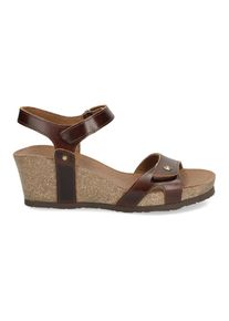 Panama Jack Sandalette &raquo;Julia Clay&laquo;, mit Softfu&szlig;bett braun 42 Mit praktischen Klettriemchen
