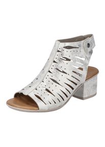 Rieker Sandalette, im Metallic-Look silberfarben 41 goldfarben Schicke Sandalette mit Klettverschluss-Riemchen