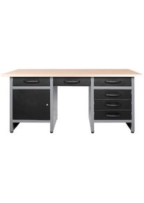 ONDIS24 Werkbank »Harry«, (Set), ca. 160 cm, höhenverstellbar schwarz schwarz/anthrazit