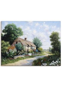 Artland Wandbild »Das Landhaus«, Gebäude, (1 St.), als Leinwandbild, Wandaufkleber oder Poster in versch. Größen grün