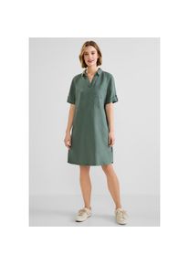 Street One Blusenkleid, in Unifarbe 42 EURO-Größen deep leafy green Leinen Shirtkleid in Unifarbe