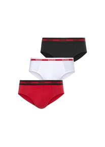 Hugo Slip, (Packung, 3 St., Im Dreierpack), mit hohem Beinausschnitt M (50) 3 St. hellrot-weiß-schwarz Slip-Set von Hugo BOSS