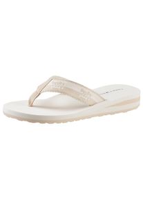 Tommy Hilfiger Zehentrenner »TH COLORBLOCK WEBBING SANDAL«, mit Logo weiß 38 weiß-beige Zehentrenner für die heißen Tage