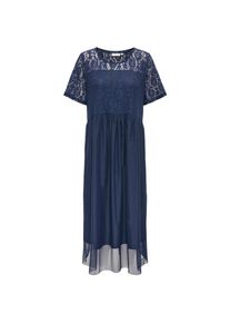 Only CARMAKOMA Partykleid »CARMARY 2/4 MESH CALF DRESS JRS« blau S (42/44) N-Gr marine Langes Kleid von Only Carmakoma