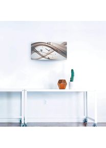Artland Wanduhr »Abstrakte Komposition«, 3D Optik gebogen, mit Quarz- oder Funkuhrwerk, versch. Größen braun