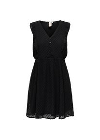 Only Blusenkleid »ONLSOF SL FRILL DOBBY DRESS WVN CS« schwarz M N-Gr black Kleid von Only