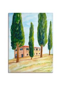 Artland Wandbild »Landhaus in der Toskana«, Europa, (1 St.), als Leinwandbild, Wandaufkleber oder Poster in versch. Größen grün