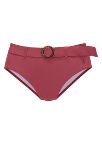 s.Oliver Highwaist-Bikini-Hose -Rome, mit Abnehmbarem Gürtel Rot, Größe 38