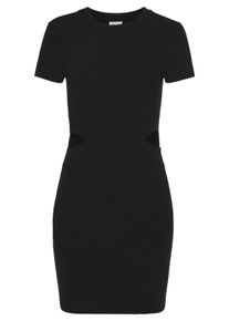 Lascana Minikleid, Aus Weicher Rippware Schwarz, Gr&ouml;&szlig;e 38