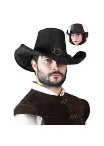 maskworld Cappello da moschettiere in pelle - Delacroix deluxe