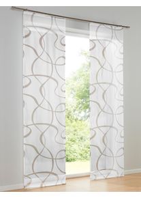 HEINE HOME Schiebevorhang weiss-taupe