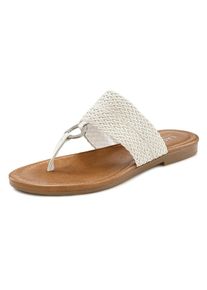 Lascana Zehentrenner Damen, silber / transparent / offwhite, Gr&ouml;&szlig;e 43