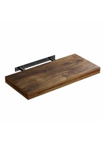 Casaria® Wandregal Schweberegal 50cm Eiche dunkel + Halterung