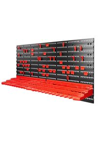 Monzana® Werkzeugwand Schwarz/Rot 54-tlg. 95x54cm