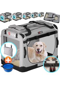 Cadoca® Hundebox Grau M 60x42x42cm