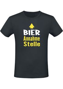 Alkohol & Party Bier Annahmestelle T-Shirt schwarz