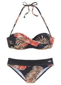 Lascana, Femmes Bikini, beige / orange / noir / blanc