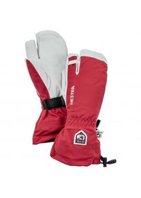 Hestra - Army Leather Heli Ski 3 Finger - Handschuhe Gr EU 5 rot