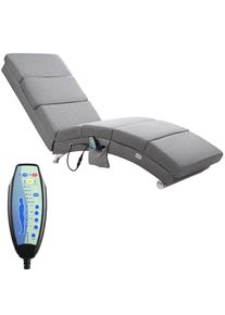 Casaria® Relaxliege London Grau mit Massage- & Heizfunktion