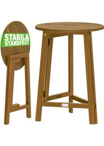 Casaria® Stehtisch Akazienholz Ø78cm klappbar