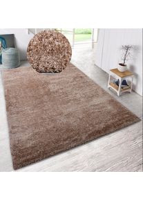 Home Affaire Hochflor-Teppich »Malin«, rechteckig, Shaggy in Uni-Farben, einfarbig, leicht glänzend, besonders weich