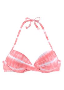 s.Oliver, Femmes Hauts de bikini, rose / blanc