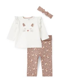 C&Amp;A Baby-Outfit-3 teilig, Weiss, Größe: 56