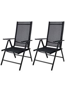 Casaria® Gartenstuhl Bern 2er-Set Anthrazit